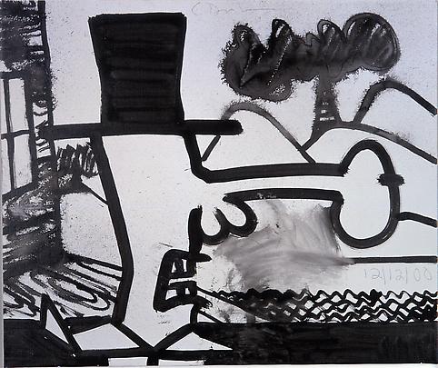 The Search for Orgone (G)
2000
19 3/4 x 24 inches
urethane, acrylic and graphite on linen