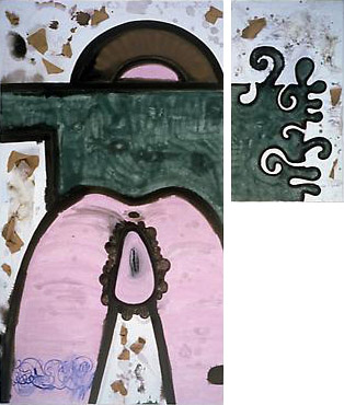 Garbage, Ratio (Shoulder)
2006
72 x 40 inches and 36 x 20 inches
Mixed media on canvas, diptych