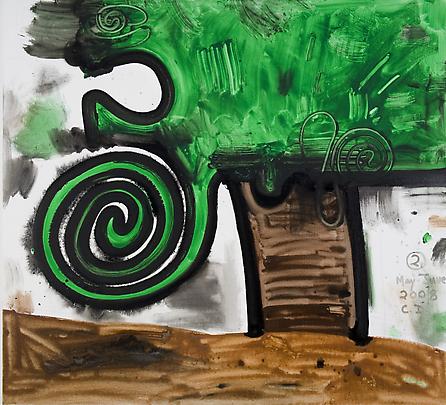 Garden (Two)
2008
69 3/4 x 79 3/4 inches 
Mixed media on linen