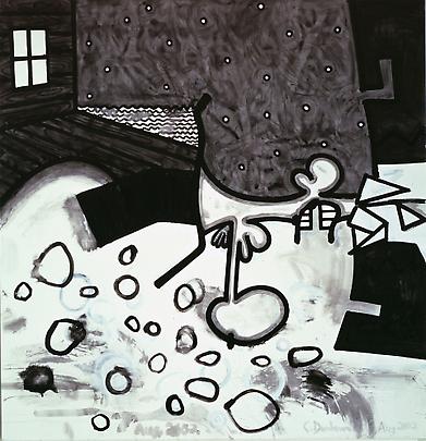 Meso-Kingdom Thirteen (Edge of Night)
2002
96 x 93 inches
Mixed media on linen