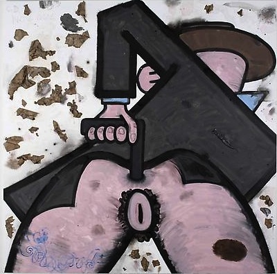 Square Mule
2006
74 3/4 x 74 3/4 inches
Mixed media on linen