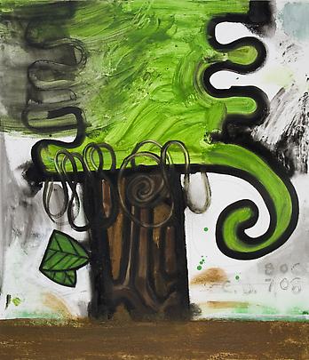 Leaf (One)
2008
43 1/8 x 37 1/8 inches
Mixed media on linen