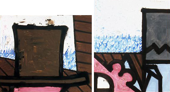 Rotation/Ocean (B)
2004
98 3/4 x 179 1/2 inches
Mixed media on linen in two parts