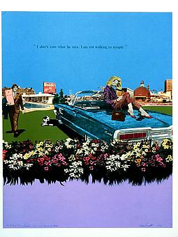 MARK BENNETT
The Effects of Fords on Barbara (I don't Care what You Say, I'm not Walking to Temple)
2000, cibachrome print, 40 x 30 inches, edition: 20