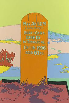 LISA RUYTER
Russell Lee "Tombstone in Boot Hill Cemetery, Tombstone, Arizona"
2011, acrylic on canvas, 59 x 39 inches