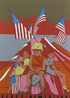 LISA RUYTER
Russell Lee “Children on float in Fourth of July parade. Vale, Oregon”
2011, acrylic on canvas, 83 x 59 inches