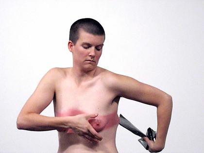 MARY COBLE
<i>Binding Ritual, Daily Routine 2</i> (performance documentation, Artist's Space NYC)
2006, cibachrome, 5 x 7 inches, edition: 5