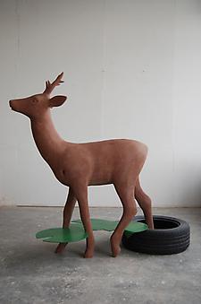 Kenny Hunter
Like Water in Water
2009, resin, jesmonite, steel, paint, 35.43 x 59.06 x 23.62 inches.