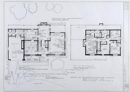 MARK BENNETT
Home of Elmer and Francine Fishpaw (Polyester)
2007, India ink and graphite on vellum, 30 x 42 inches