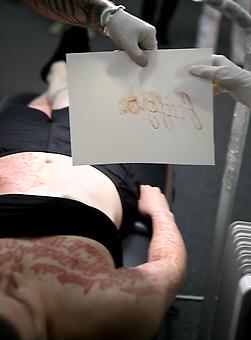 Mary Coble
Blood Script performance at PULSE New York 2008
