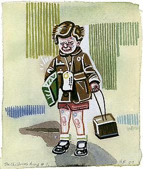 JULIE ROBERTS
The Children's Army #1
2009, watercolor on paper, 8 x 6.75 inches