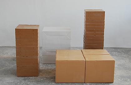 KENNY HUNTER
Cardboard City
2012, polyester resin, acrylic resin, paint, 36.25 x 36.25 x 48 inches