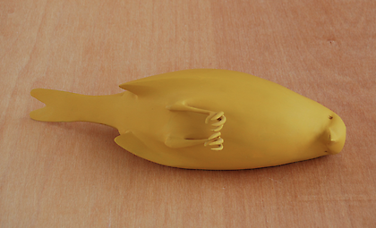 KENNY HUNTER
Dead canary
2012, auto body filler, steel, paint, 14 x 5 x 4 inches