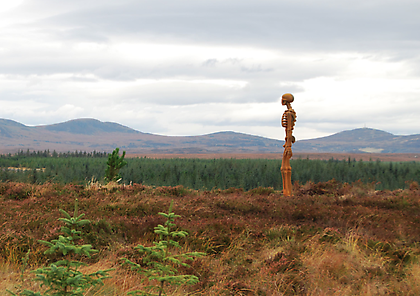 KENNY HUNTER
The Unknown
2012, installation view, Borgie Forest, Scotland