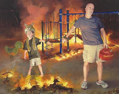 NATHANIEL ROGERS
Chained
2013, oil on panel, 14 x 11 inches