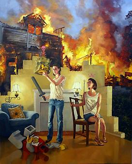 NATHANIEL ROGERS
The King is Dead
2011, oil on panel, 40 x 32 inches