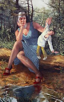 Nathaniel Rogers
Catherine and Narcissus
2009, oil on panel, 23 x 15 inches.