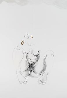 Zoë Charlton
Cousin 7 (from Tallahassee Lassies)
2008, graphite and gouache on paper, 60 x 40 inches.