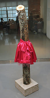 Virginia Warwick (Maryland Institute College of Art)
<i>All dressed Up and No Place To Go</i>, 2008, concrete, fiber, and wood, 68 x 24 x 24 inches