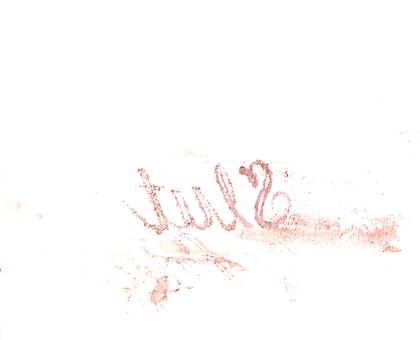 Mary Coble
Slut (from Blood Script)
2008, blood on paper, 8 x 11.5 inches.
