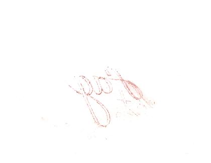 Mary Coble
Fag (from Blood Script)
2008, blood on paper, 8 x 11.5 inches.
