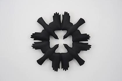 Kenny Hunter 
Roche Rooks
2008, jesmonite, paint, 47.24 x 47.24 x 5.91 inches.