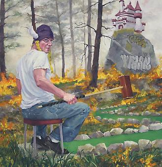NATHANIEL ROGERS
Ragnarok #4
2010, oil on panel, 8 x 8 inches