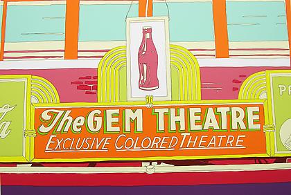 LISA RUYTER
Russell Lee "Sign above moving picture theater, Waco, Texas"
2012, acrylic on canvas, 39 x 59 inches