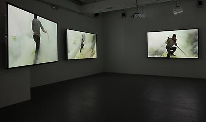 JANET BIGGS
A Step on the Sun (installation view)
2012, 5 channel video installation, 9 minutes 22 seconds