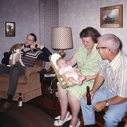 Beer Bottle with Baby and Terrier