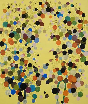<i>La Danza del Circo (Circus Dance)</i>, 2007
Oil and wax on canvas
76 3/4 by 65 inches (195 x 165 cm) Image