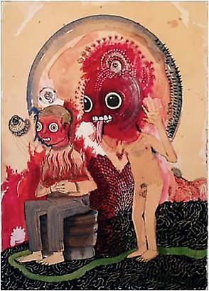 Kris Porter
	<i>Untitled</i>, 2009
	Watercolor and ink on paper
	15 x 11 ¼ inches
	38.1 x 28.57 cm