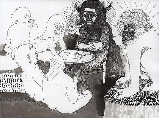 Christopher Davison
Philosophy Lessons, 2010
Ink and acrylic on paper
11 x 15 inches