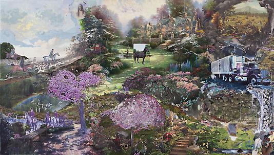 <i>Pink of Condition</i>, 2009
Mixed media on wood
48 x 84 inches