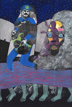 Christopher Davison
Cops/Takers, 2010
ink, acrylic and gouache on paper
14.5 x 9.5 inches