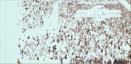 <i>Take Us to Your Leader</i>, 2009
Mixed media on board
12 x 24 inches
