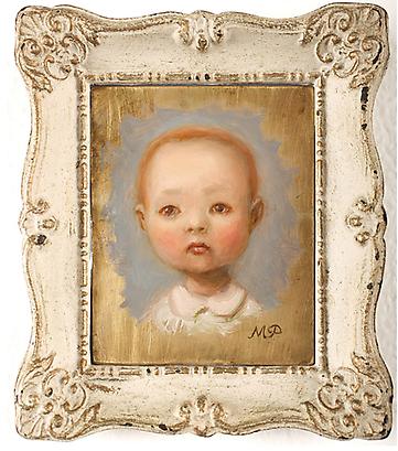 marion peck
<i>self portrait as a baby</i>
oil on brass panel
4" x 3" in. (10.2 x 7.6 cm.)
5 3/4" x 4 7/8" in. (14.6 x 12.4 cm.) framed