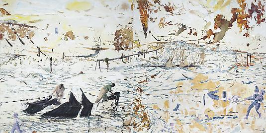 <i>Styx</i>, 2009
Mixed media on wood
48 x 96 inches
