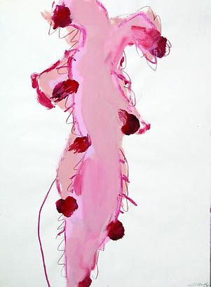 <i>Untitled (Figures of Eros)</i>, 2008
Acrylic and oil crayon on paper
30 1/2 x 22 3/4 inches