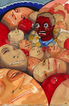 Kristofer Porter
Clockwise, 2010
ink and watercolor on paper
11 x 7.5 inches