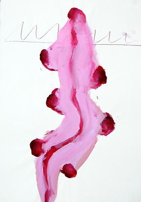 <i>Untitled (Figures of Eros)</i>, 2008
Acrylic and oil crayon on paper
30 1/2 x 22 3/4 inches