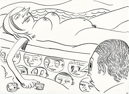 Kristofer Porter
Bather, 2010
ink on paper
11 x 15 inches