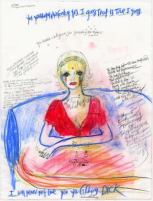<i>You! Are a Very Bad Liar</i>, 2011
Pastel, ink, colored pencil on paper
26 x 19 7/8 inches