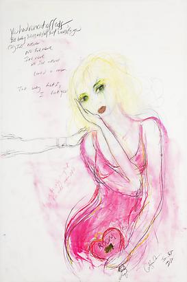 <i>Room 34</i>, 2011
Pastel, charcoal, colored pencil on vellum
36 x 24 inches
