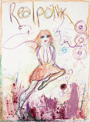 <i>Real Poltik</i>, 2012
Pastel, watercolor, acrylic, colored pencil, graphite on paper
60 x 44 inches