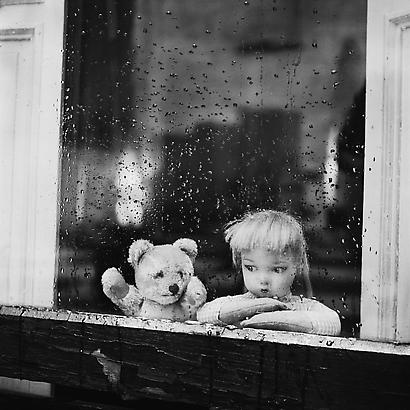 <i>The Lonely Doll: "I hate rain," Edith grumbled crossly. "Why couldn't Mr. Bear take us with him?  There's nothing for us to play indoors." "We'll find something," said Little Bear.  "Come on, let's explore the house."</i>, 1956 (Printed 2012)
Chromogenic Print