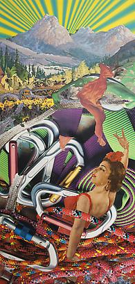 George Rahme
<em>Flamenco Sketches</em>, 2010-11
62 x 29.75 in
Mixed media on board