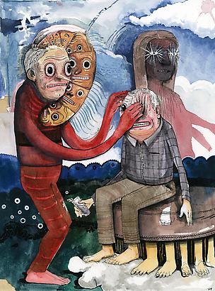 Kristofer Porter
Totem, 2010
ink and watercolor on paper
15 x 11 inches