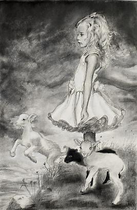 <i>Everywhere She Went</i>, 2008
Charcoal on paper
12 x 15 inches