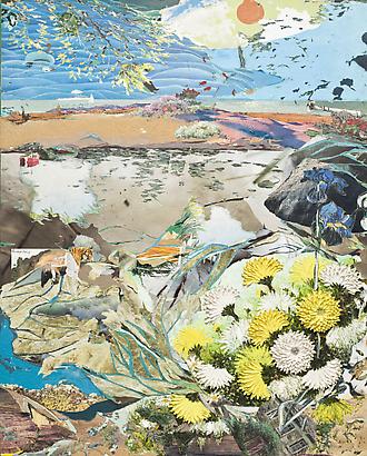 <i>The Blue Iris</i>, 2009
Mixed media on wood
44 x 36 inches